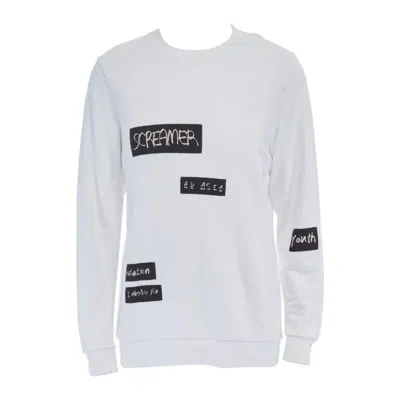Pre-owned Raf Simons X Joyce 2015 White Abstract Patchwork Cotton Sweater Pullover Top S