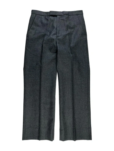 Pre-owned Raf Simons X Vintage Aw03 Raf Simons Closer Pleated Wide Leg Wool Trousers In Grey
