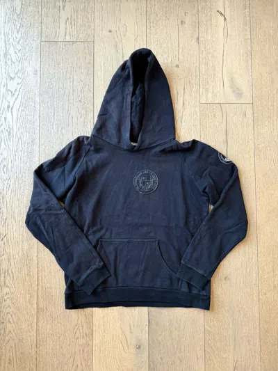 Pre-owned Raf Simons X Vintage Raf Simons Aw2000 Confusion Hydesville Castle Patch Hoodie In Black