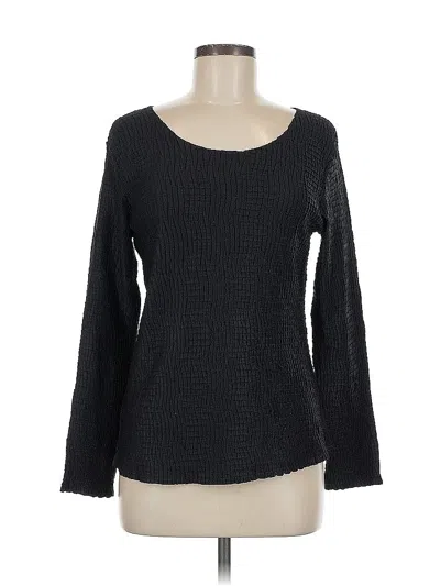 Pre-owned Rafael Long Sleeve Top Black Boatneck Tops