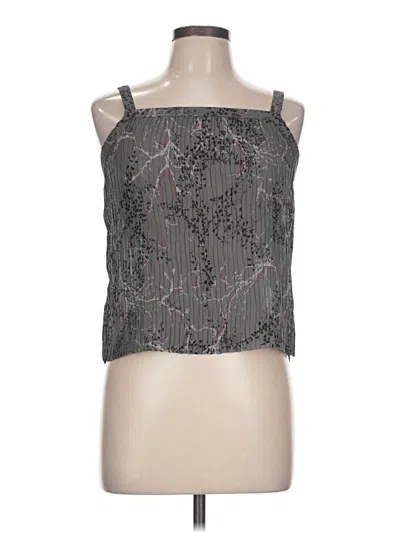 Pre-owned Rafael Tank Top Gray Strapless Neckline Tops