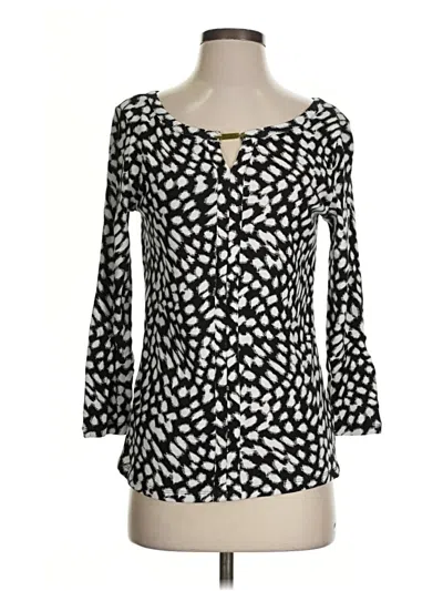 Pre-owned Rafaella 3/4 Sleeve Blouse In Black