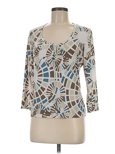 Pre-owned Rafaella 3/4 Sleeve Blouse In Gray