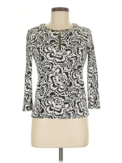 Pre-owned Rafaella 3/4 Sleeve Blouse In Ivory
