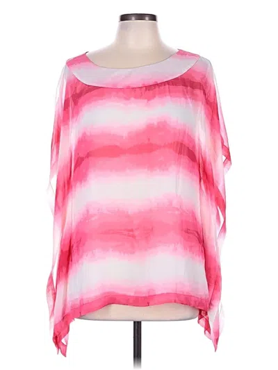 Pre-owned Rafaella 3/4 Sleeve Blouse In Pink
