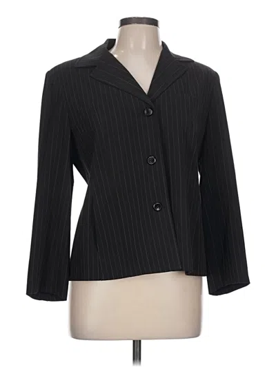 Pre-owned Rafaella 3/4 Sleeve Button Down Shirt In Black