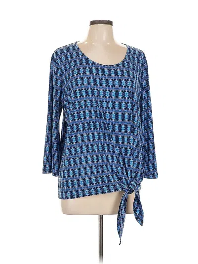 Pre-owned Rafaella 3/4 Sleeve T-shirt In Blue