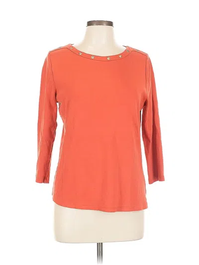 Pre-owned Rafaella 3/4 Sleeve T-shirt In Orange