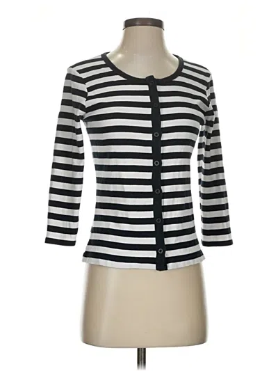 Pre-owned Rafaella 3/4 Sleeve Top Gray Sweetheart Neckline Tops