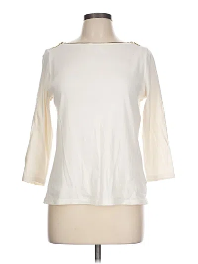 Pre-owned Rafaella 3/4 Sleeve Top Ivory Boatneck Tops