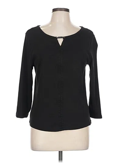 Pre-owned Rafaella 3/4 Sleeve T-shirt In Black