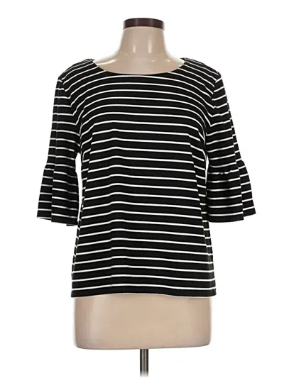 Pre-owned Rafaella 3/4 Sleeve T-shirt In Black