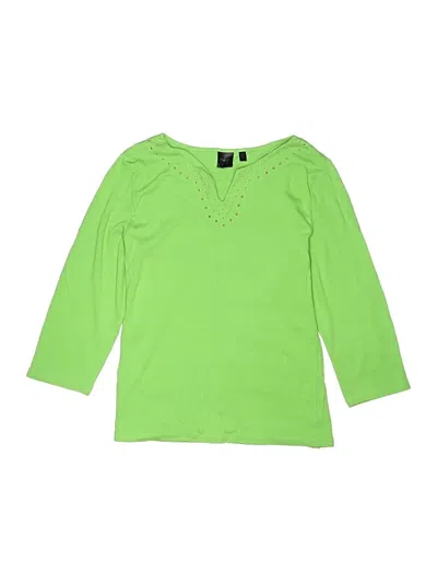 Pre-owned Rafaella Kids' 3/4 Sleeve T-shirt In Green