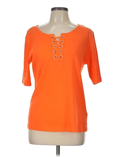 Pre-owned Rafaella 3/4 Sleeve T-shirt In Orange