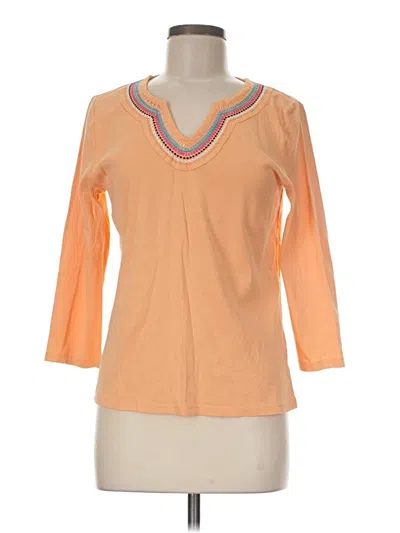 Pre-owned Rafaella 3/4 Sleeve T-shirt In Orange