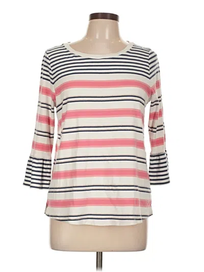 Pre-owned Rafaella 3/4 Sleeve T-shirt In Pink