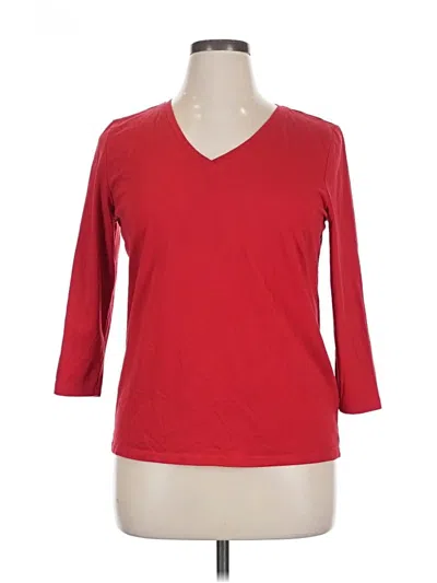 Pre-owned Rafaella 3/4 Sleeve T-shirt In Red