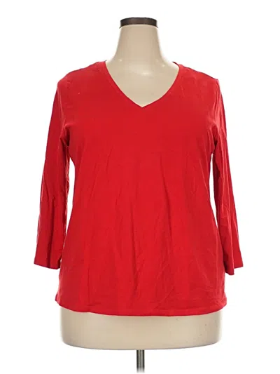 Pre-owned Rafaella 3/4 Sleeve T-shirt In Red
