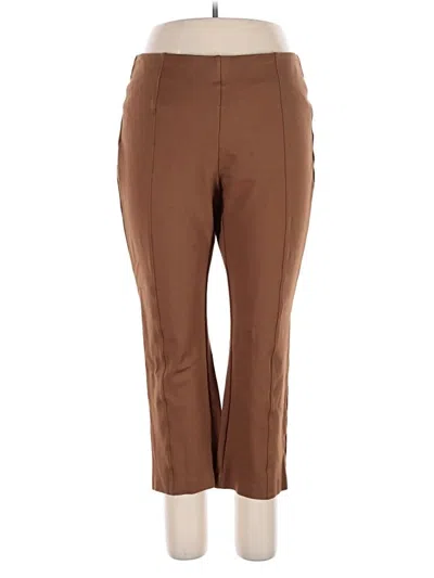 Pre-owned Rafaella Active Pants In Brown