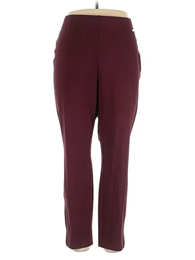 Pre-owned Rafaella Active Pants In Burgundy