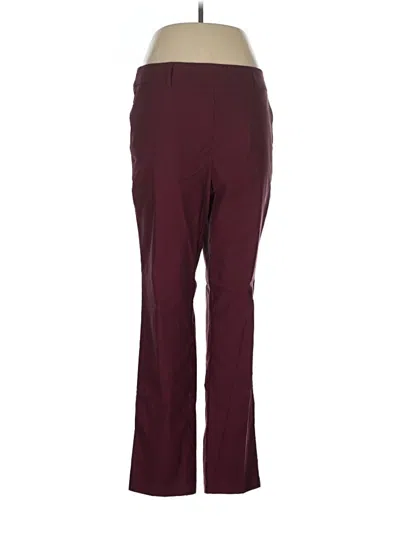 Pre-owned Rafaella Active Pants In Burgundy
