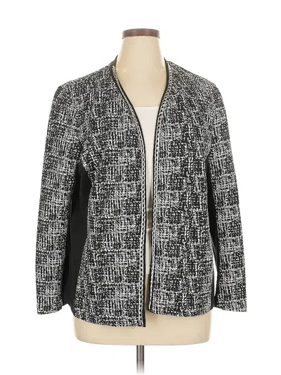 Pre-owned Rafaella Blazer Jacket In Gray