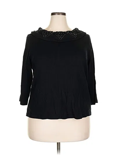 Pre-owned Rafaella Cardigan Sweater In Black