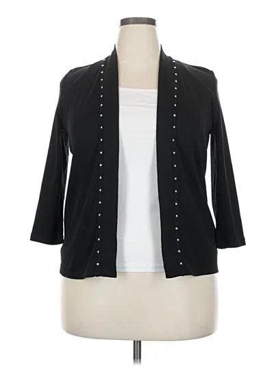 Pre-owned Rafaella Cardigan Sweater In Black