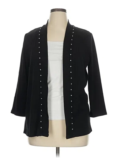 Pre-owned Rafaella Cardigan Sweater In Black