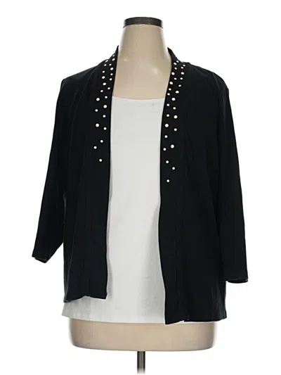 Pre-owned Rafaella Cardigan Sweater In Black