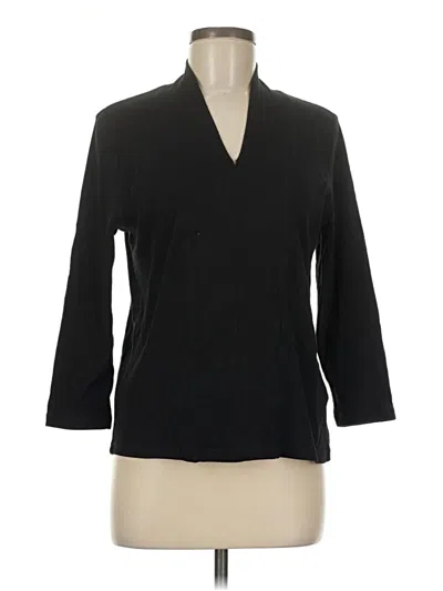 Pre-owned Rafaella Cardigan Sweater In Black