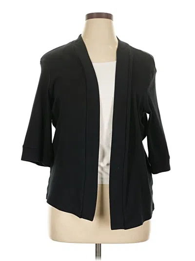 Pre-owned Rafaella Cardigan Sweater In Black