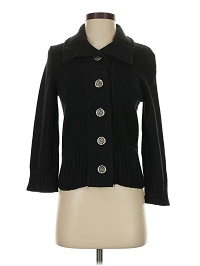 Pre-owned Rafaella Cardigan Sweater In Black
