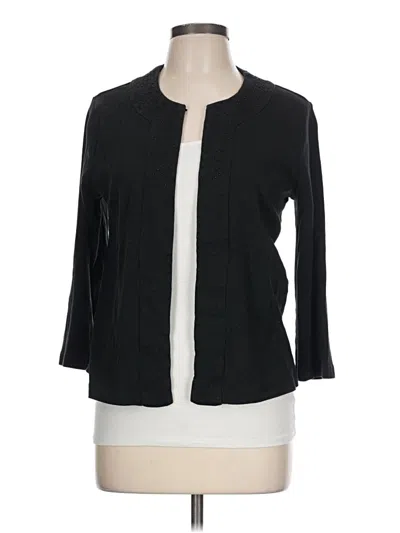 Pre-owned Rafaella Cardigan Sweater In Black