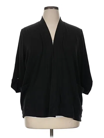 Pre-owned Rafaella Cardigan Sweater In Black