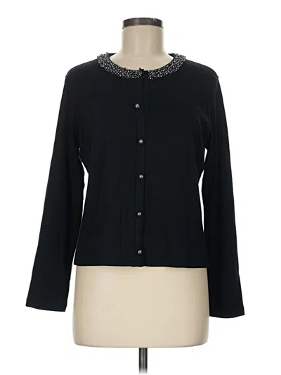 Pre-owned Rafaella Cardigan Sweater In Black