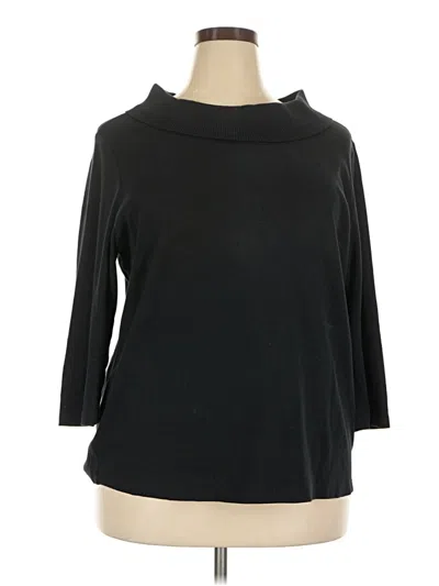 Pre-owned Rafaella Cardigan Sweater In Black
