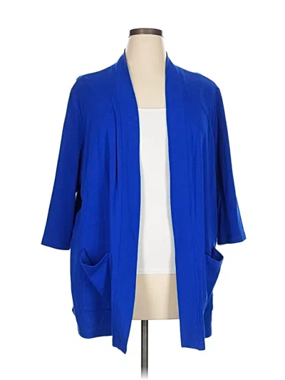 Pre-owned Rafaella Cardigan Sweater In Blue