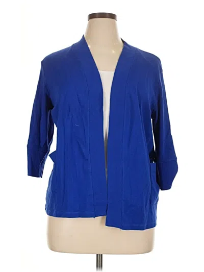 Pre-owned Rafaella Cardigan Sweater In Blue