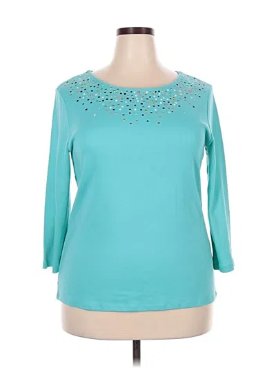 Pre-owned Rafaella Cardigan Sweater In Blue