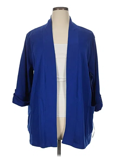 Pre-owned Rafaella Cardigan Sweater In Blue