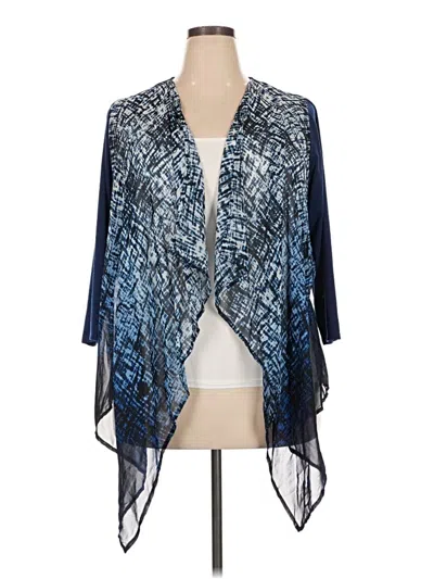 Rafaella Cardigan Sweater In Blue