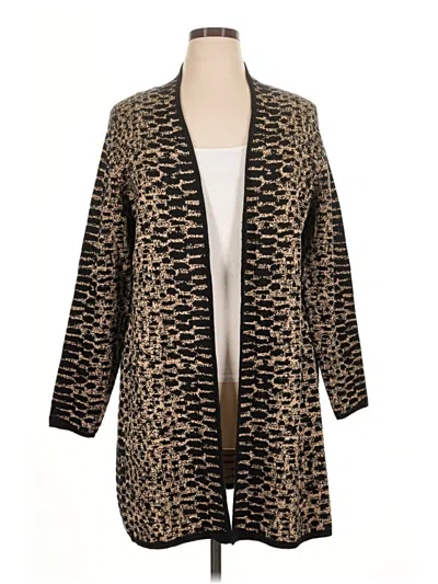 Pre-owned Rafaella Cardigan Sweater In Gold