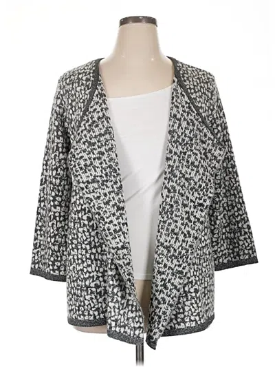 Pre-owned Rafaella Cardigan Sweater In Gray