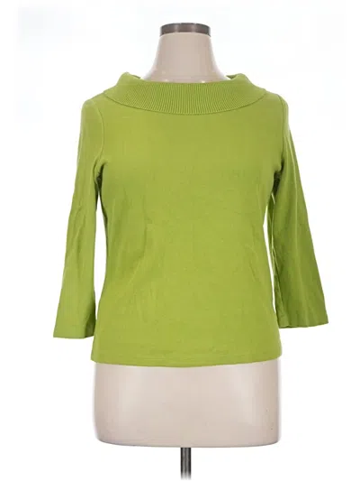 Pre-owned Rafaella Cardigan Sweater In Green