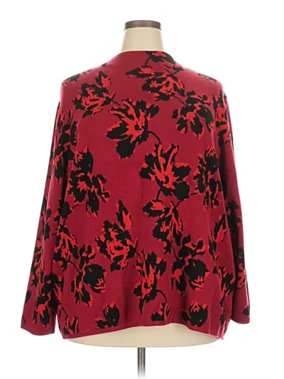 Rafaella Cardigan Sweater In Red