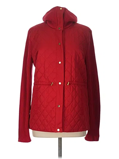 Pre-owned Rafaella Cardigan Sweater In Red
