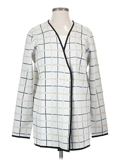 Rafaella Cardigan Sweater In Silver