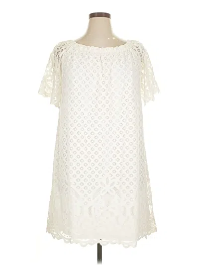 Pre-owned Rafaella Casual Dress In White