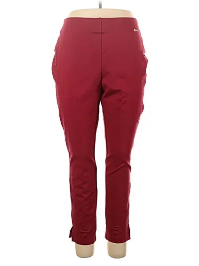 Pre-owned Rafaella Casual Pants In Burgundy